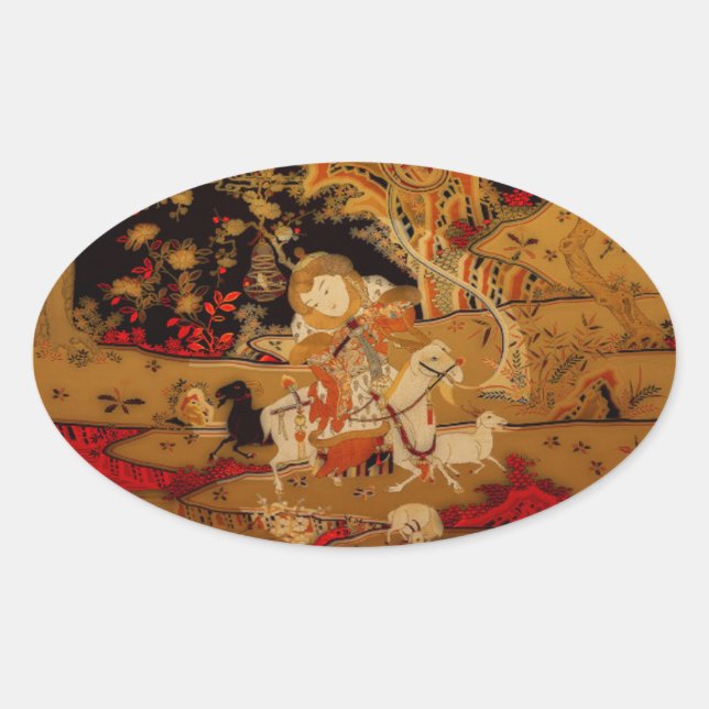 2015 Year of the Ram Sheep or Goat - Oval Stickers (Front)