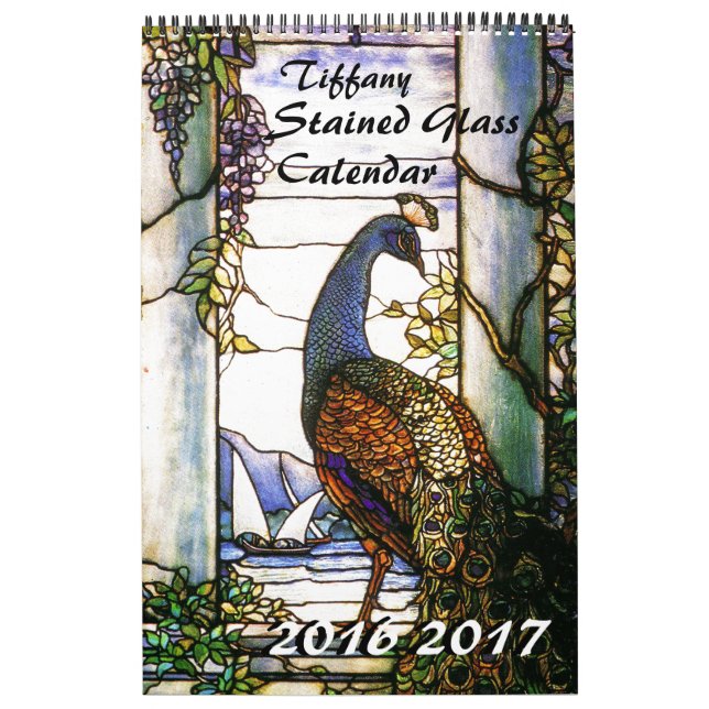 2016 2017 Tiffany Stained Glass Nature Calendar (Cover)