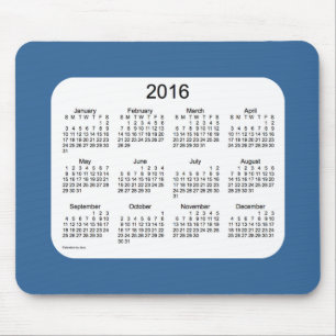 2016 Blue Calendar by Janz Mousepad