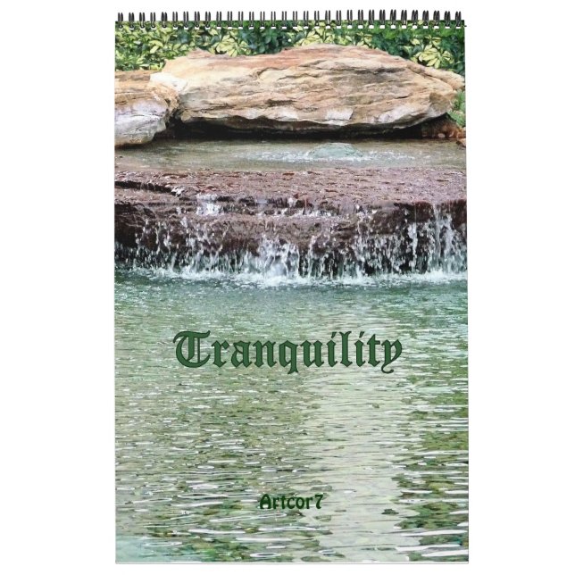 2016 Calendar Cascade Tranquillity Single Page (Cover)