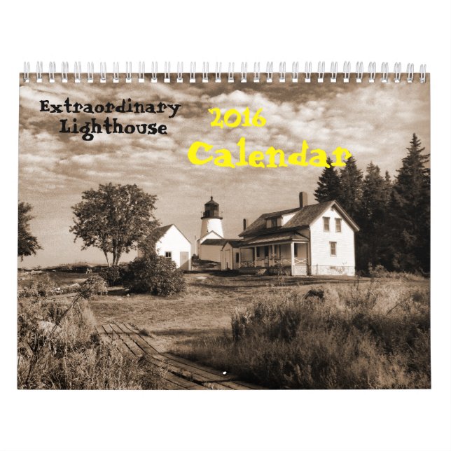 2016 Calendar- Extraordinary Lighthouse Calendar (Cover)