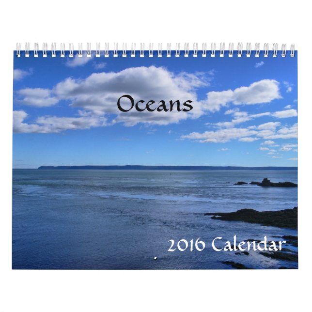 2016 Calendar- Oceans Calendar (Cover)