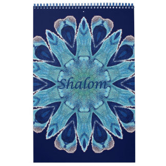 2016 Calendar Shalom Blue Hearts Single Page