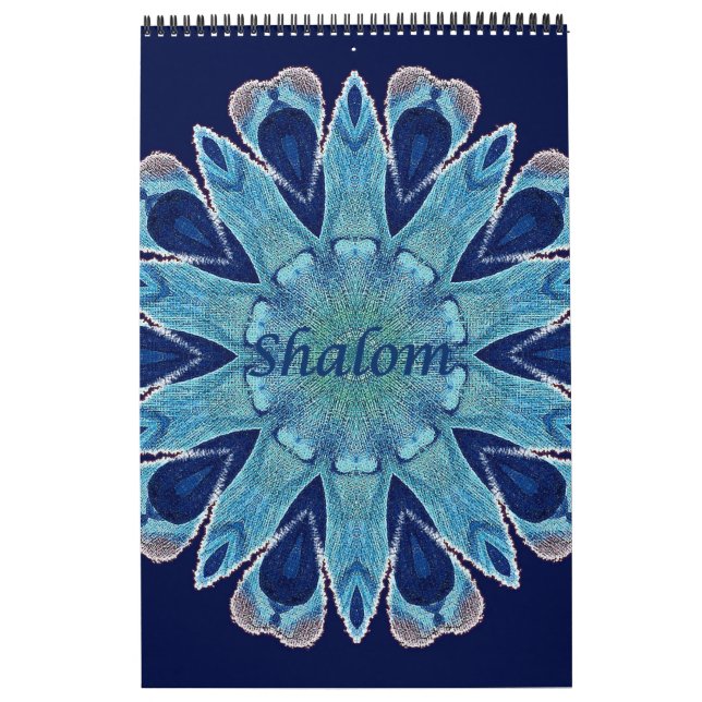 2016 Calendar Shalom Blue Hearts Single Page (Cover)