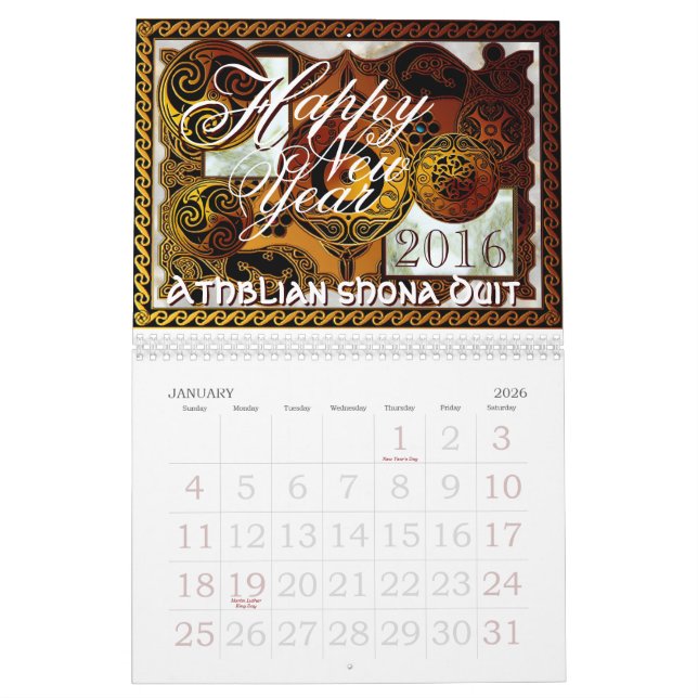 2016 Celtic Art Calendar (Jan 2026)