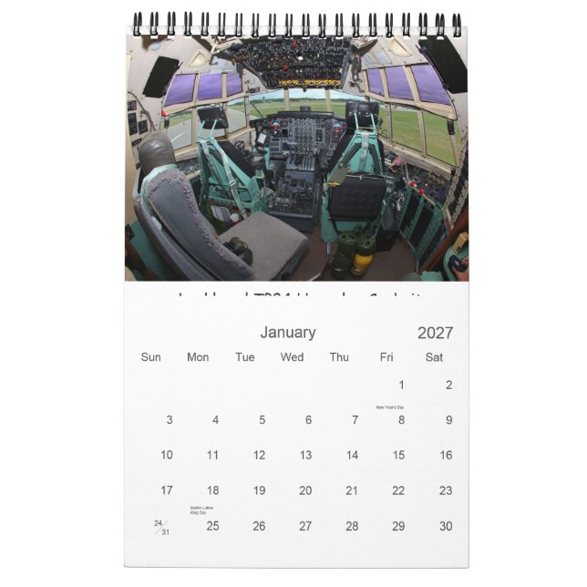 2016 Classic Aircraft Cockpits Calendar (Jan 2027)