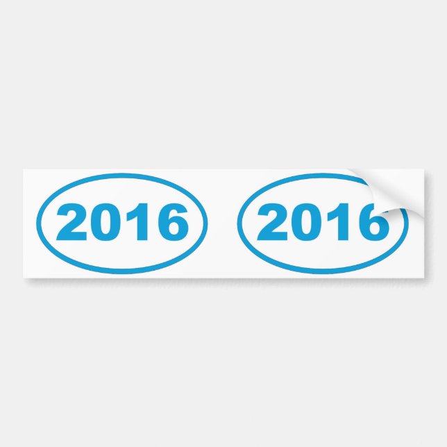 2016 cyan blue bumper sticker (Front)