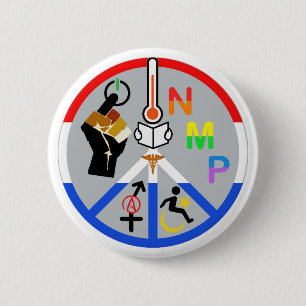 2016 election, Anti-Trump, liberal values, peace 6 Cm Round Badge