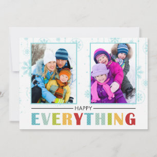 2016 Festive HAPPY EVERYTHING Holiday Flat Card