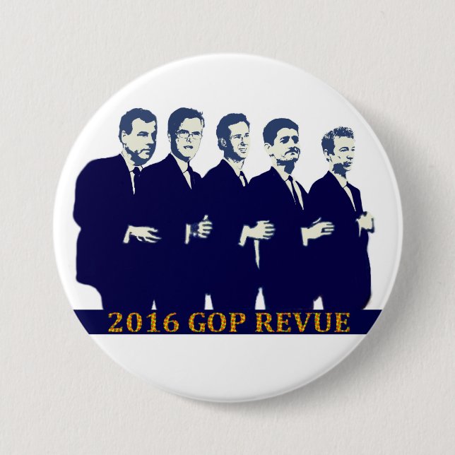 2016 GOP Presidential contenders 7.5 Cm Round Badge (Front)