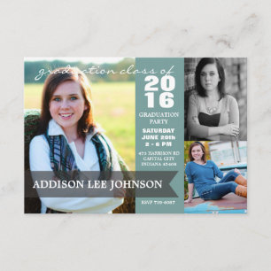 2016 Graduation Party - Classy Banner Collage Invitation