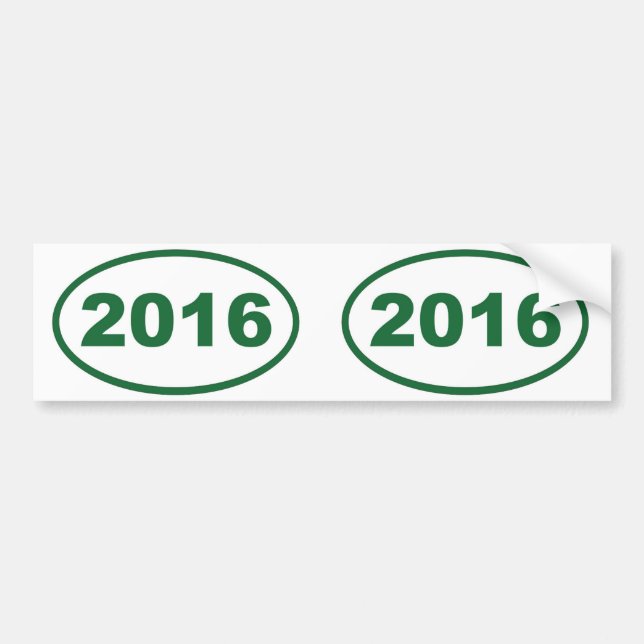 2016 green bumper sticker (Front)