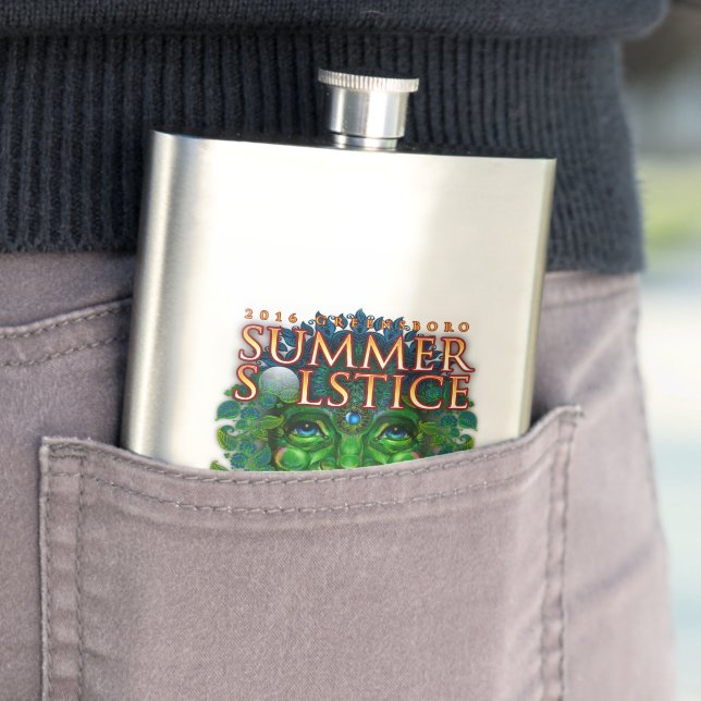 2016 Greensboro Summer Solstice Festival Keepsake Hip Flask (In Situ)
