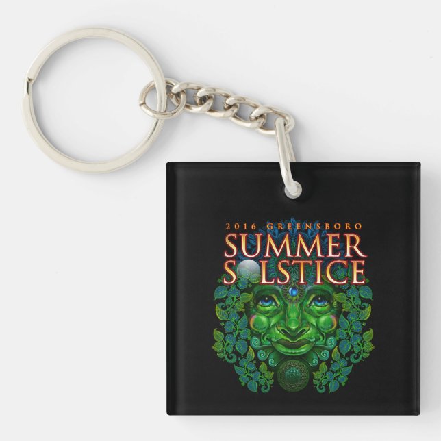 2016 Greensboro Summer Solstice Festival Keepsake Key Ring (Front)