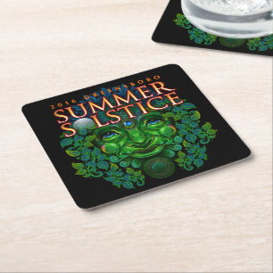 2016 Greensboro Summer Solstice Festival Souvenir Square Paper Coaster