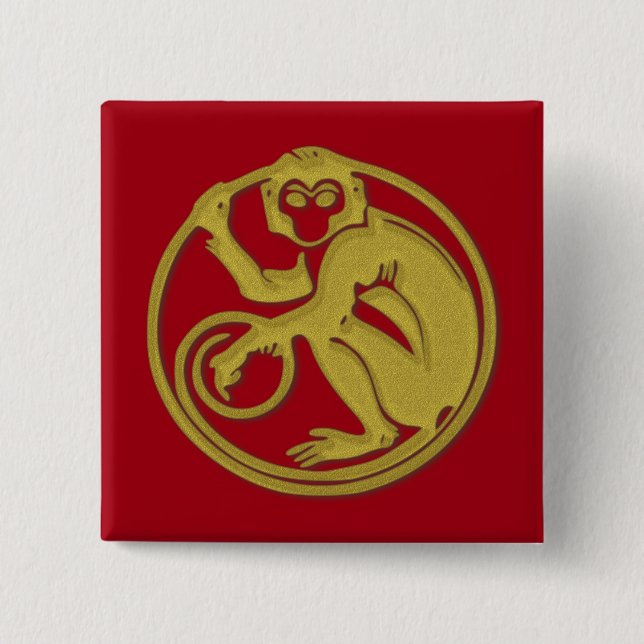 2016 is the year of the monkey - buttons (Front)