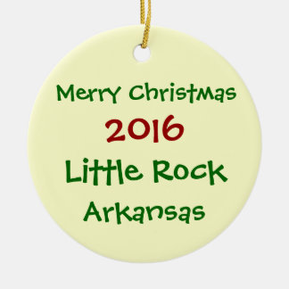 2016 LITTLE ROCK ARKANSAS MERRY CHRISTMAS ORNAMENT