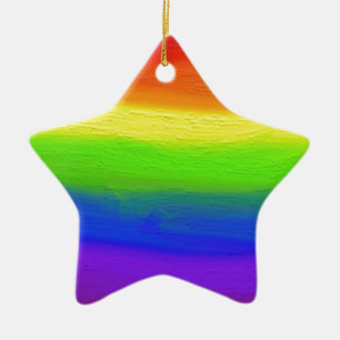2016 LOVE = LOVE Rainbow Ceramic Tree Decoration
