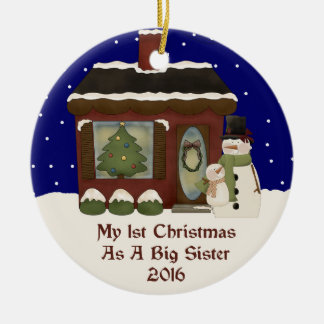 2016 My 1st Christmas As A Big Sister Ceramic Tree Decoration