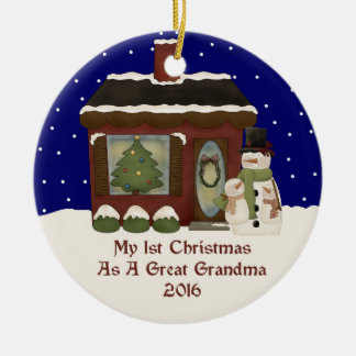 2016 My 1st Christmas As A Great Grandma Ceramic Tree Decoration