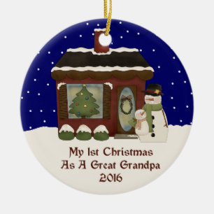 2016 My 1st Christmas As A Great Grandpa Ceramic Tree Decoration