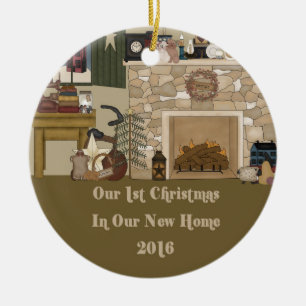2016 New Home Christmas Prim Fireplace Ceramic Tree Decoration