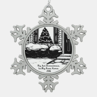 2016 New Home My 1st Christmas Snowflake Pewter Christmas Ornament