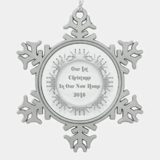 2016 New Home Our 1st Christmas Snowflake Snowflake Pewter Christmas Ornament