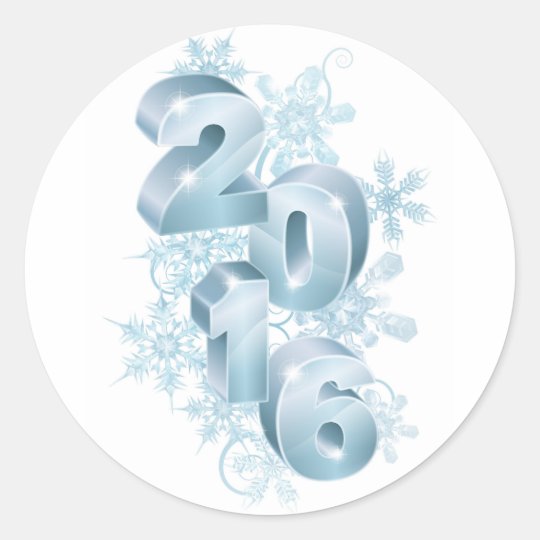 2016 New Year Christmas Decorations Classic Round Sticker