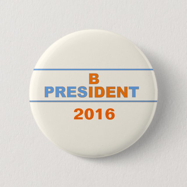 2016 President Biden 6 Cm Round Badge (Front)