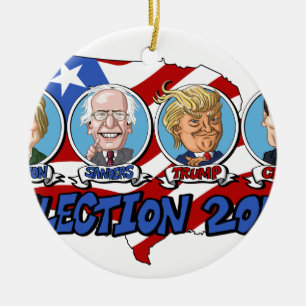 2016 Presidential Election Ceramic Tree Decoration