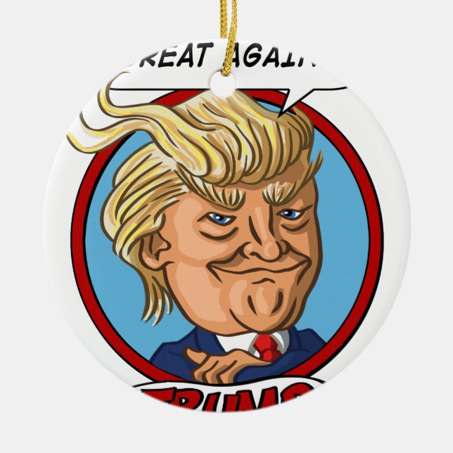 2016 Presidential Election Ceramic Tree Decoration (Front)