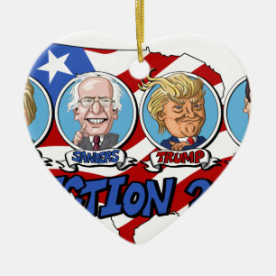 2016 Presidential Election Ceramic Tree Decoration