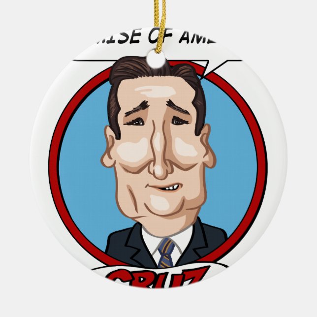 2016 Presidential Election Ceramic Tree Decoration (Front)