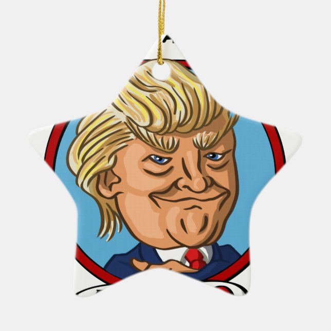 2016 Presidential Election Ceramic Tree Decoration (Front)