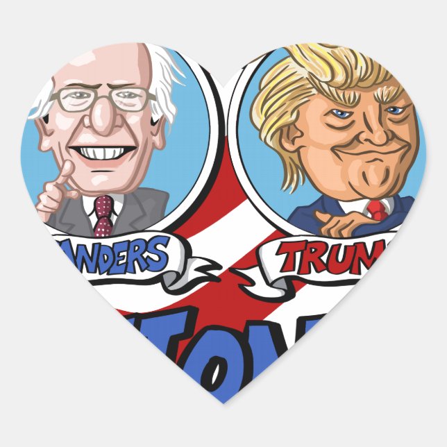2016 Presidential Election Heart Sticker (Front)