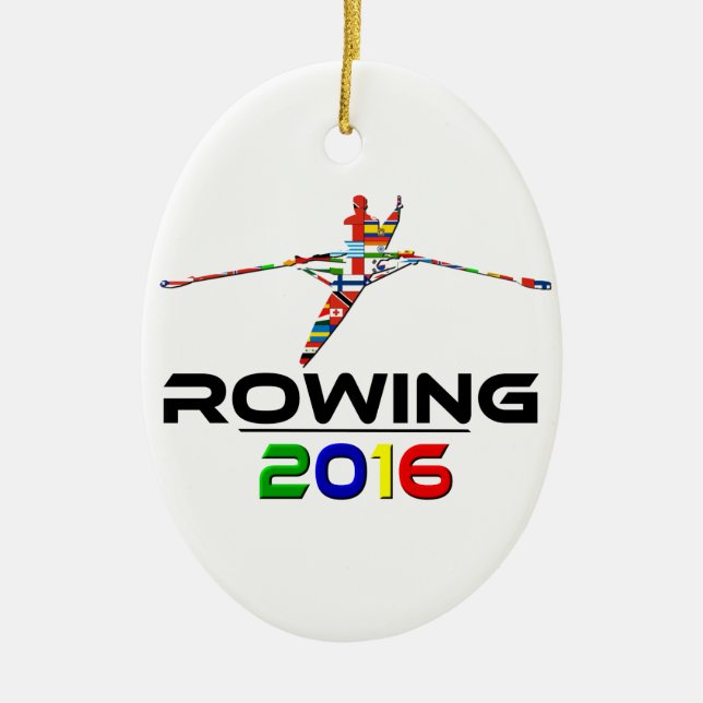 2016: Rowing Ceramic Tree Decoration (Front)