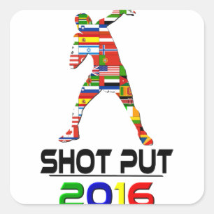 2016:Shot Put Square Sticker