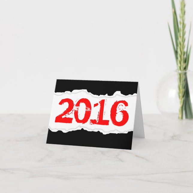 2016 (torn paper) holiday card (Front)