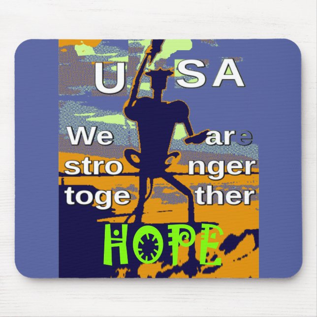 2016 US election Hillary Clinton hope Stronger Tog Mouse Mat (Front)