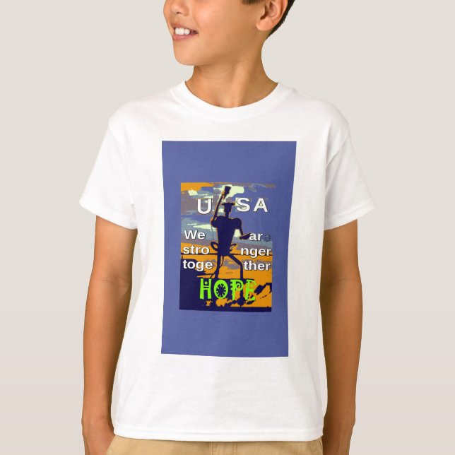 2016 US election Hillary Clinton hope Stronger Tog T-Shirt (Front)