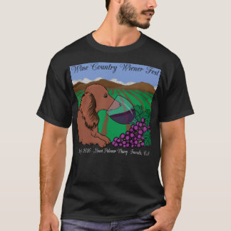 2016 Wine Country Wiener Fest T-shirt on black