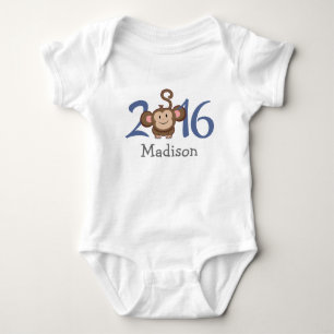 2016 Year of the Monkey (personalise version) Baby Bodysuit