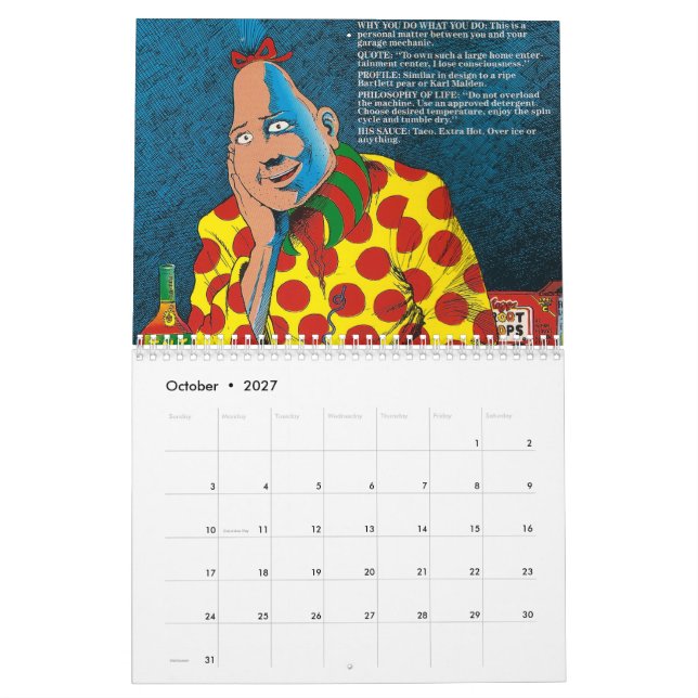 2016 ZIPPY CALENDAR (Oct 2027)