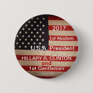 2017 1st Madam U.S.A. President and 1st Gentleman 6 Cm Round Badge