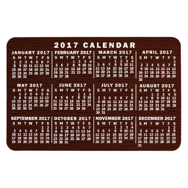 2017 Calendar (See Description for New Version)  Magnet (Horizontal)