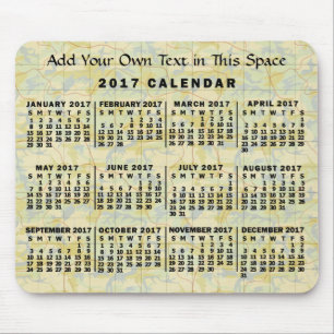 2017 Calendar (See Description for New Version)  Mouse Mat