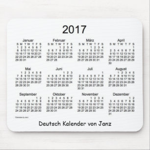 2017 Deutsch Kalender Mouse Mat