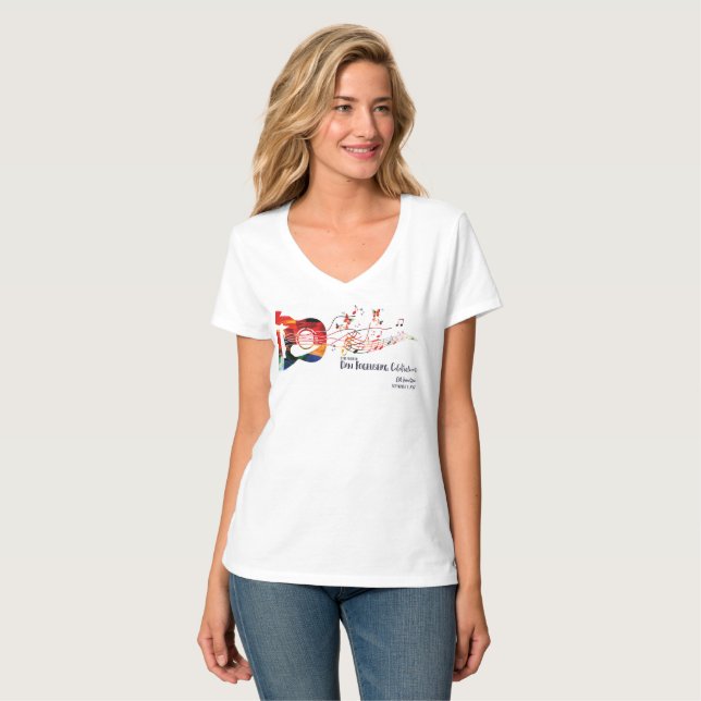 2017 DF Celebration  - Ladies V neck Tee (Front Full)