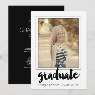 2017 Graduate Simple Photo Graduation Party Invite